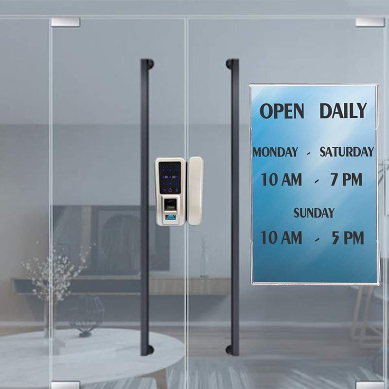 Ludery 8.5 x 11 Wall Mount Acrylic Sign Holders with Tape Adhesive, Clear Frames Paper Holder for Office, Home, Store, Restaurant(8 Pack) - Image 4
